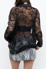 Load image into Gallery viewer, Vintage x LA VIE EN ROSE Black Lace Blouse (XS-M)