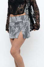 Load image into Gallery viewer, Vintage x BAILEY ROSE Grey, White Lace Mini Skirt (S)