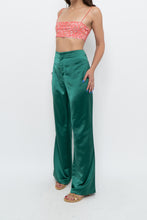 Load image into Gallery viewer, JASON WU x Green Satin High Waist Pant (L)
