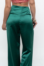 Load image into Gallery viewer, JASON WU x Green Satin High Waist Pant (L)