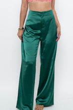 Load image into Gallery viewer, JASON WU x Green Satin High Waist Pant (L)