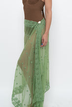 Load image into Gallery viewer, Vintage x Green Sheer Beaded Scarf