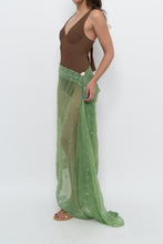 Load image into Gallery viewer, Vintage x Green Sheer Beaded Scarf
