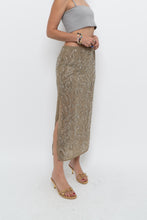 Load image into Gallery viewer, H&amp;M STUDIO x Olive Green Beaded Midi Skirt (S, M)