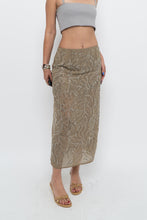 Load image into Gallery viewer, H&amp;M STUDIO x Olive Green Beaded Midi Skirt (S, M)
