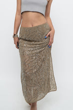 Load image into Gallery viewer, H&amp;M STUDIO x Olive Green Beaded Midi Skirt (S, M)