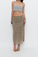 Load image into Gallery viewer, H&amp;M STUDIO x Olive Green Beaded Midi Skirt (S, M)