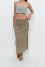 Load image into Gallery viewer, H&amp;M STUDIO x Olive Green Beaded Midi Skirt (S, M)