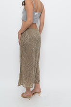 Load image into Gallery viewer, H&amp;M STUDIO x Olive Green Beaded Midi Skirt (S, M)