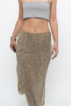 Load image into Gallery viewer, H&amp;M STUDIO x Olive Green Beaded Midi Skirt (S, M)
