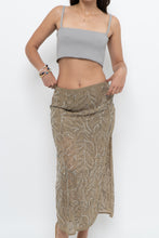 Load image into Gallery viewer, H&amp;M STUDIO x Olive Green Beaded Midi Skirt (S, M)