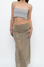 Load image into Gallery viewer, H&amp;M STUDIO x Olive Green Beaded Midi Skirt (S, M)