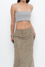 Load image into Gallery viewer, BRULE x Made in USA x Grey Cotton Ribbed Crop Tank (XS, S)