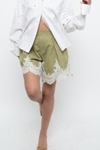 Load image into Gallery viewer, ENGLISH FACTORY x Green, Cream Lace Cotton Short (XS)