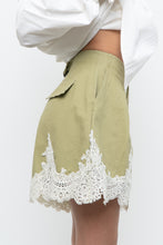 Load image into Gallery viewer, ENGLISH FACTORY x Green, Cream Lace Cotton Short (XS)