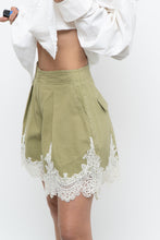 Load image into Gallery viewer, ENGLISH FACTORY x Green, Cream Lace Cotton Short (XS)