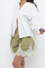 Load image into Gallery viewer, ENGLISH FACTORY x Green, Cream Lace Cotton Short (XS)