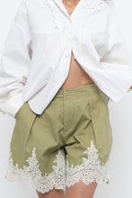 Load image into Gallery viewer, ENGLISH FACTORY x Green, Cream Lace Cotton Short (XS)