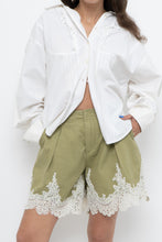 Load image into Gallery viewer, ENGLISH FACTORY x Green, Cream Lace Cotton Short (XS)
