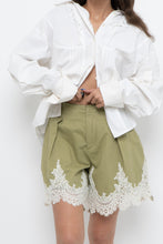 Load image into Gallery viewer, ENGLISH FACTORY x Green, Cream Lace Cotton Short (XS)