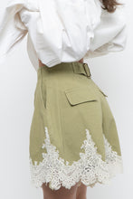 Load image into Gallery viewer, ENGLISH FACTORY x Green, Cream Lace Cotton Short (XS)