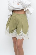Load image into Gallery viewer, ENGLISH FACTORY x Green, Cream Lace Cotton Short (XS)