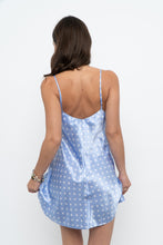 Load image into Gallery viewer, Vintage x VERSAILLES Baby Blue Satin Polka Dot Mini (S)