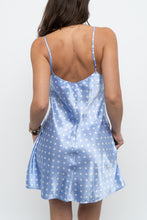 Load image into Gallery viewer, Vintage x VERSAILLES Baby Blue Satin Polka Dot Mini (S)