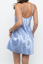 Load image into Gallery viewer, Vintage x VERSAILLES Baby Blue Satin Polka Dot Mini (S)