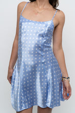 Load image into Gallery viewer, Vintage x VERSAILLES Baby Blue Satin Polka Dot Mini (S)