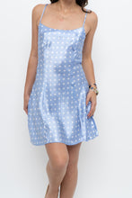 Load image into Gallery viewer, Vintage x VERSAILLES Baby Blue Satin Polka Dot Mini (S)