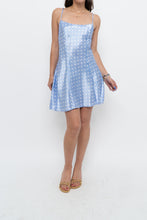 Load image into Gallery viewer, Vintage x VERSAILLES Baby Blue Satin Polka Dot Mini (S)