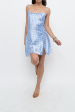 Load image into Gallery viewer, Vintage x VERSAILLES Baby Blue Satin Polka Dot Mini (S)
