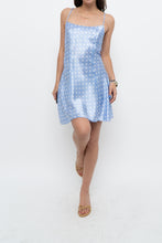 Load image into Gallery viewer, Vintage x VERSAILLES Baby Blue Satin Polka Dot Mini (S)