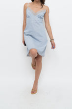 Load image into Gallery viewer, Vintage x Slate Blue Midi Slip Dress (S)