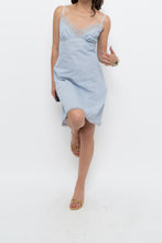 Load image into Gallery viewer, Vintage x Slate Blue Midi Slip Dress (S)