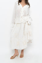 Load image into Gallery viewer, Modern x Cream Embroidered Sun, Stars Maxi Skirt (XS)