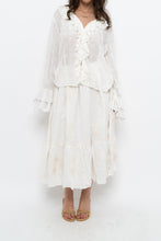 Load image into Gallery viewer, Modern x Cream Embroidered Sun, Stars Maxi Skirt (XS)