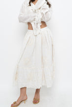 Load image into Gallery viewer, Modern x Cream Embroidered Sun, Stars Maxi Skirt (XS)