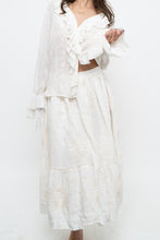 Load image into Gallery viewer, Modern x Cream Embroidered Sun, Stars Maxi Skirt (XS)