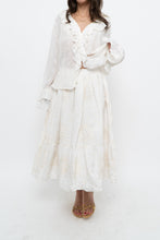 Load image into Gallery viewer, Modern x Cream Embroidered Sun, Stars Maxi Skirt (XS)