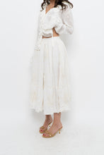 Load image into Gallery viewer, Modern x Cream Embroidered Sun, Stars Maxi Skirt (XS)