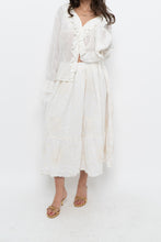 Load image into Gallery viewer, Modern x Cream Embroidered Sun, Stars Maxi Skirt (XS)