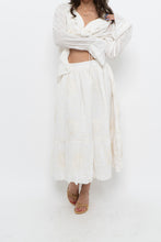 Load image into Gallery viewer, Modern x Cream Embroidered Sun, Stars Maxi Skirt (XS)