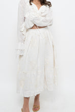 Load image into Gallery viewer, Modern x Cream Embroidered Sun, Stars Maxi Skirt (XS)