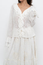 Load image into Gallery viewer, Vintage x Cream Embroidered Frilly Blouse (S-XL)
