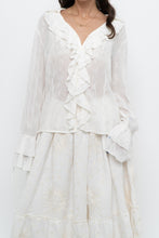 Load image into Gallery viewer, Vintage x Cream Embroidered Frilly Blouse (S-XL)