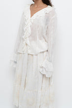 Load image into Gallery viewer, Vintage x Cream Embroidered Frilly Blouse (S-XL)