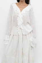Load image into Gallery viewer, Vintage x Cream Embroidered Frilly Blouse (S-XL)