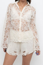 Load image into Gallery viewer, Vintage x JONES NY Cream Lace Blouse (XS-M)